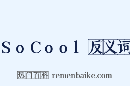 SoCool反义词是什么意思的图片